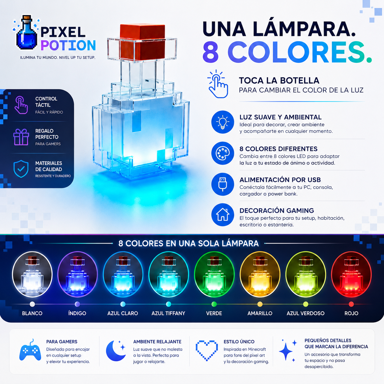 PixelPotion™ Dale vida a tu setup